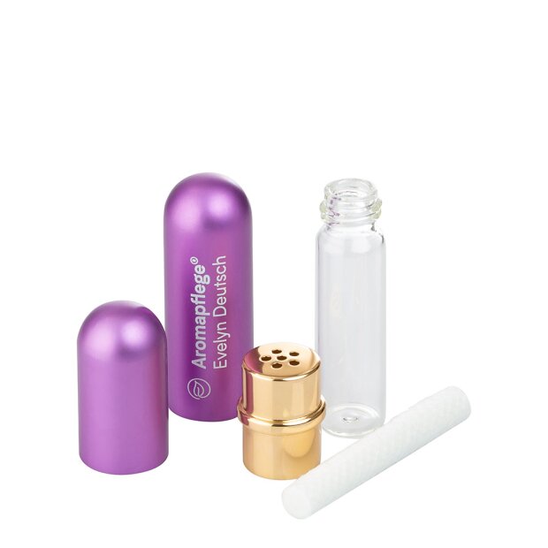 Trostspender, bio, 5ml mit violettem Riechstift Glas/Alu